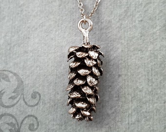 Pinecone Necklace Pine Cone Necklace Pinecone Jewelry Pinecone Charm Necklace Pinecone Pendant Necklace Girlfriend Necklace Women's Jewelry