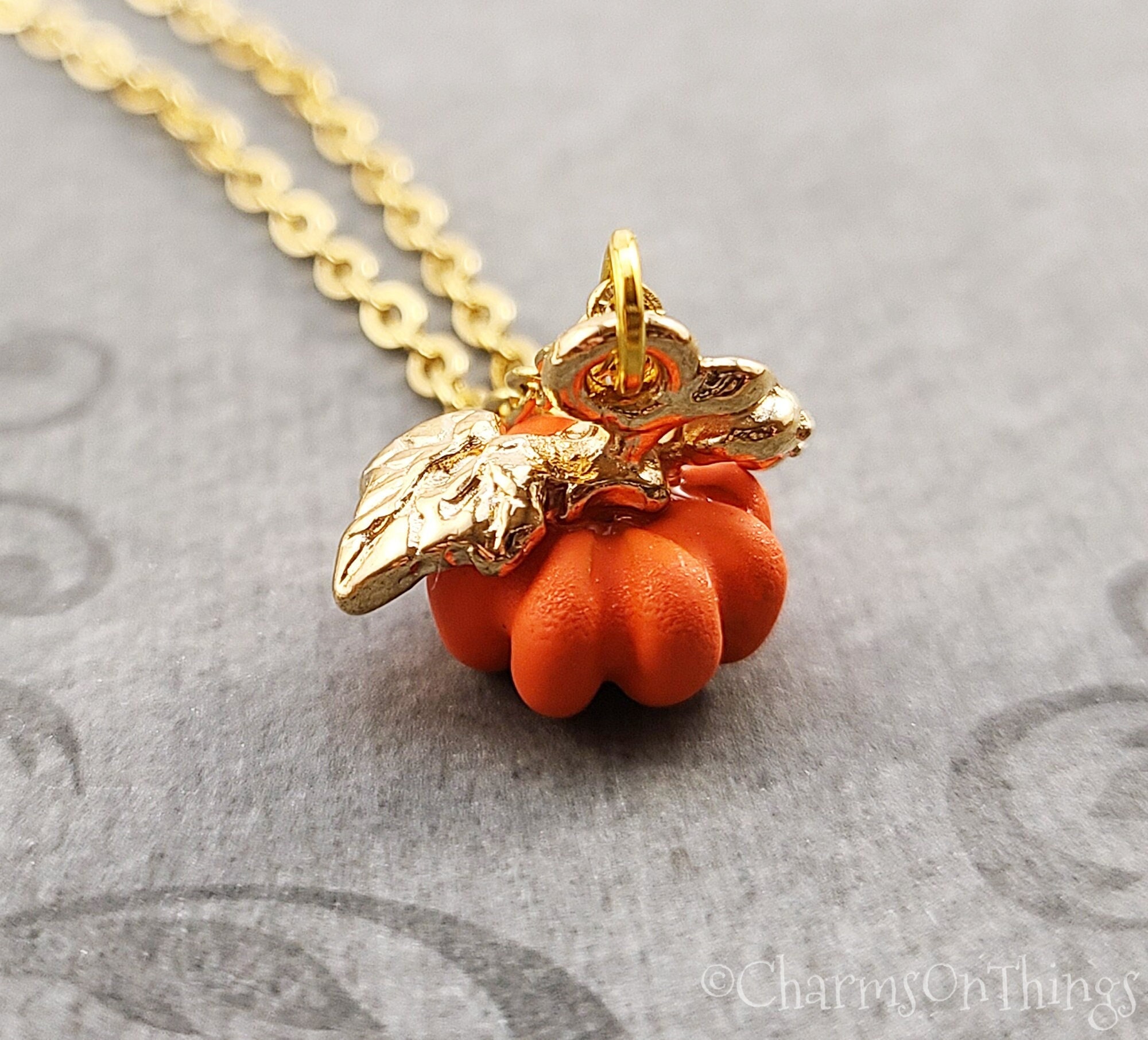 Pumpkin charm necklace deals