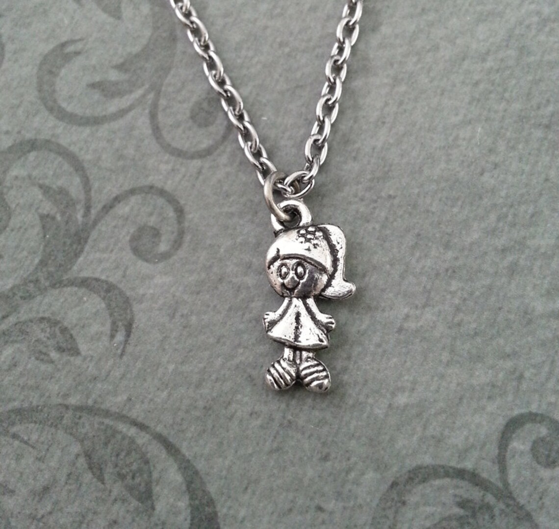 Girl Necklace SMALL Little Girl Pendant Necklace Etsy