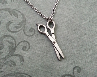 Scissors Necklace VERY SMALL Scissors Jewelry Silver Necklace Scissors Pendant Scissors Charm Necklace Hair Dresser Gift Hair Stylist Gift