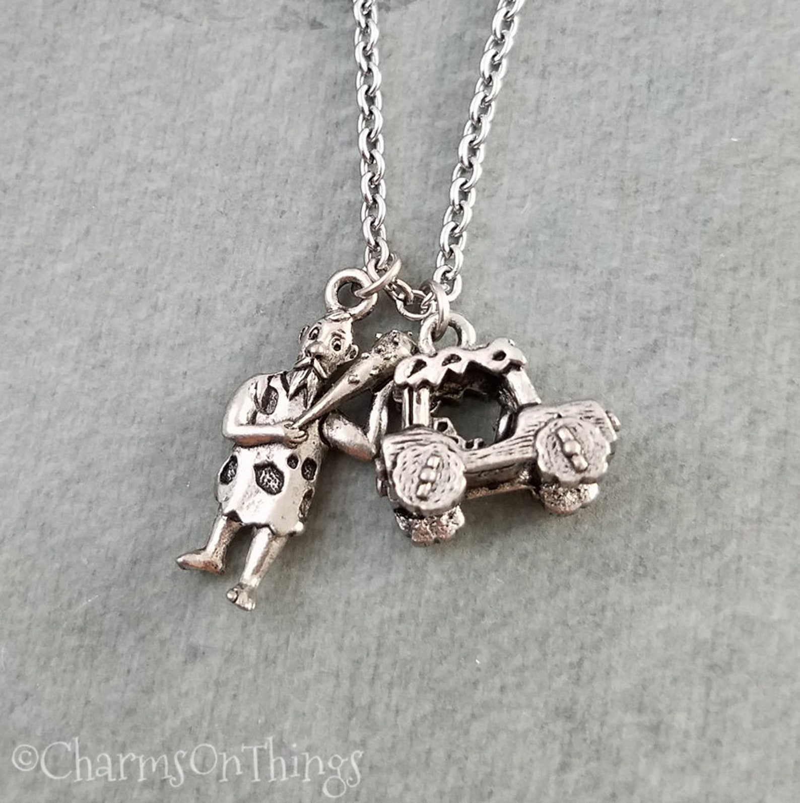 Caveman Necklace SMALL Caveman Charm Cave Man Necklace Husband Etsy