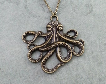 Earrings Necklace Choice of items Octopus Keyring