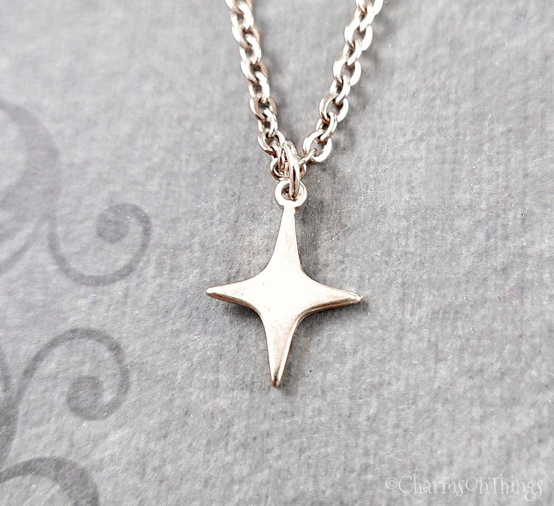 ☆関税込☆VINTAGE HOLLYWOOD★Sparkle Star String Necklace SterlingSilverNecklacewithStar