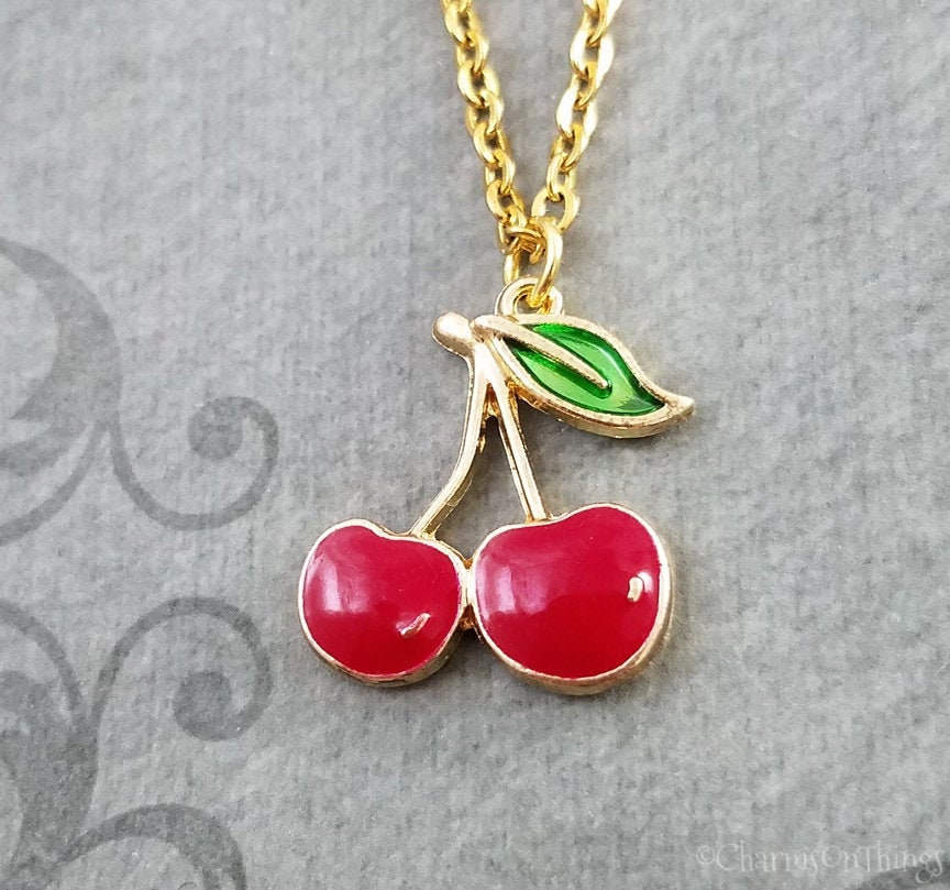 Cherry Keychain SMALL Red Cherries Keychain Cherry Charm Keychain Cherry  Pendant Keychain Personalized Initial Keychain Girlfriend Gift -  Norway