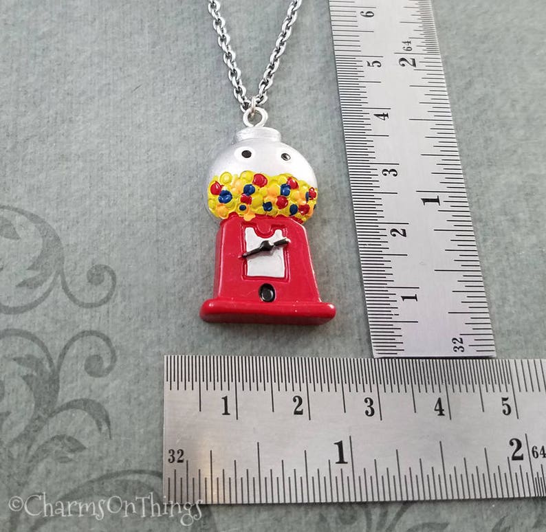 Gumball Machine Necklace SET OF 2 Gumball Charm Necklaces Etsy UK