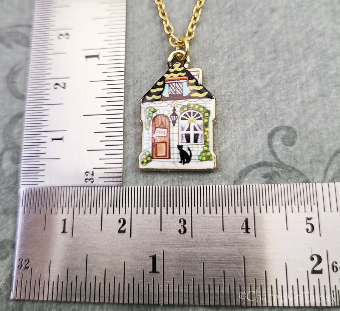 House Necklace House Pendant Necklace House Warming Gift Cafe Necklace ...
