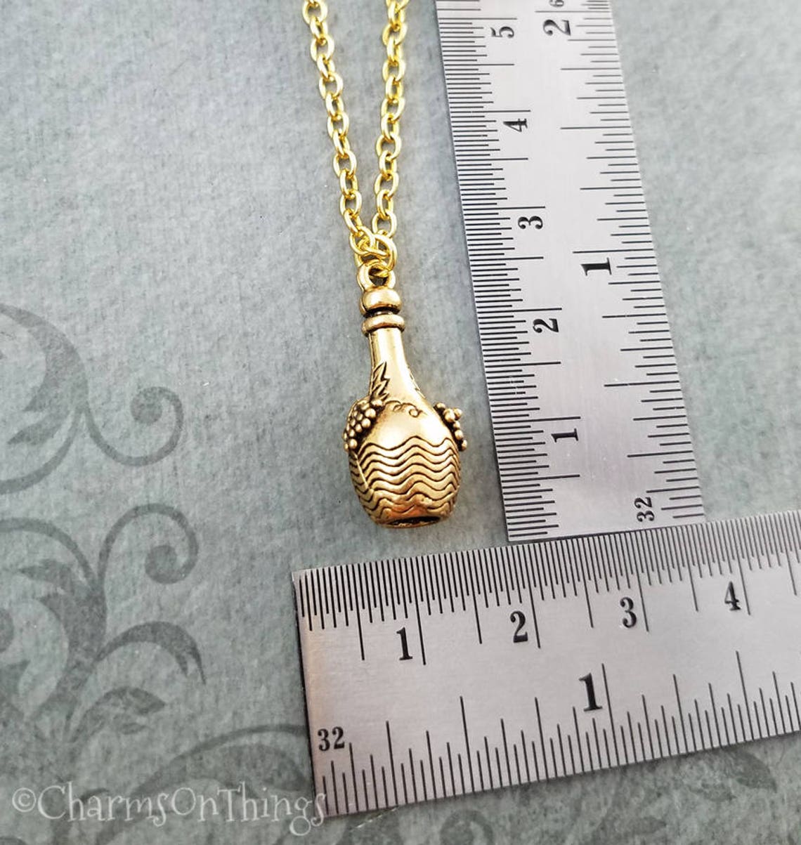 Wine Bottle Necklace Wine Jewelry 21st Birthday Gift Bartender Etsy