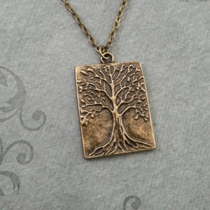 Tree Necklace Tree Jewelry Willow Necklace Tree Relief Necklace Tree of Life Gift Bridesmaid Necklace Bronze Necklace Pendant Necklace