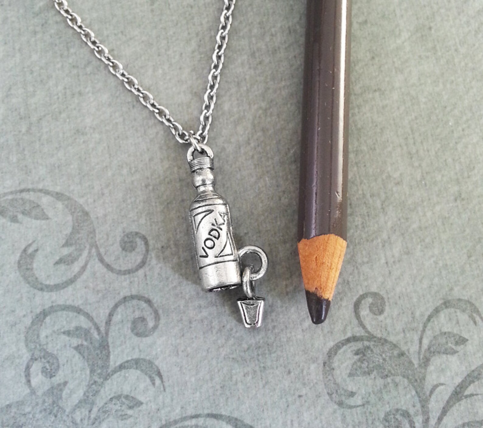 Vodka Necklace SMALL Vodka Jewelry Shot Glass Necklace Vodka Etsy