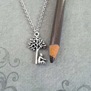 Apple Tree Necklace SMALL Newton's Apple Tree Jewelry Isaac Newton Necklace Newton Gift Physics Gift Science Jewelry Gravity Gift Science image 2