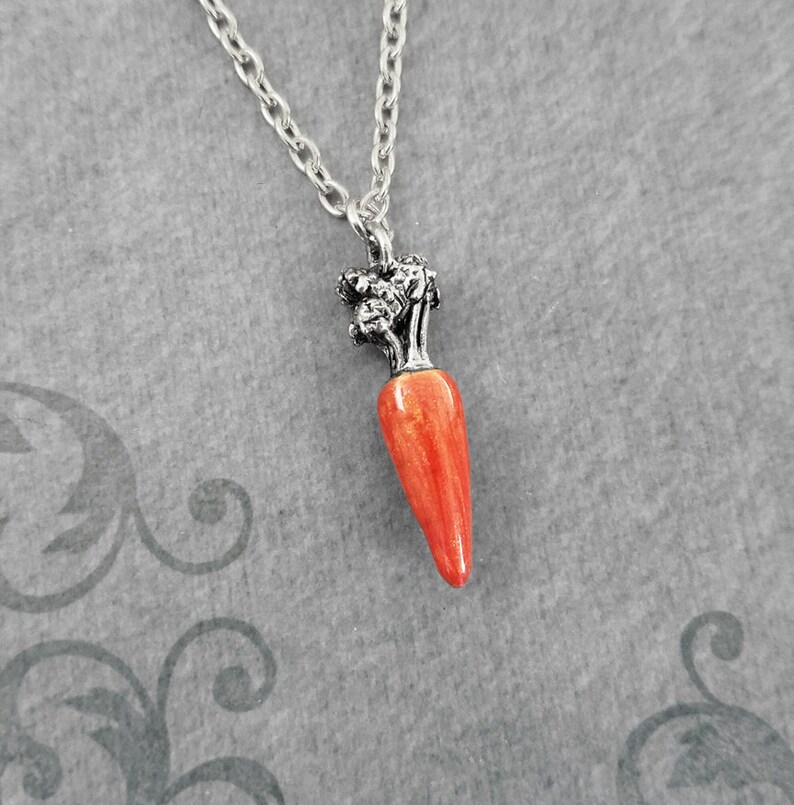 Carrot Necklace SMALL Orange Carrot Jewelry Carrot Pendant Etsy
