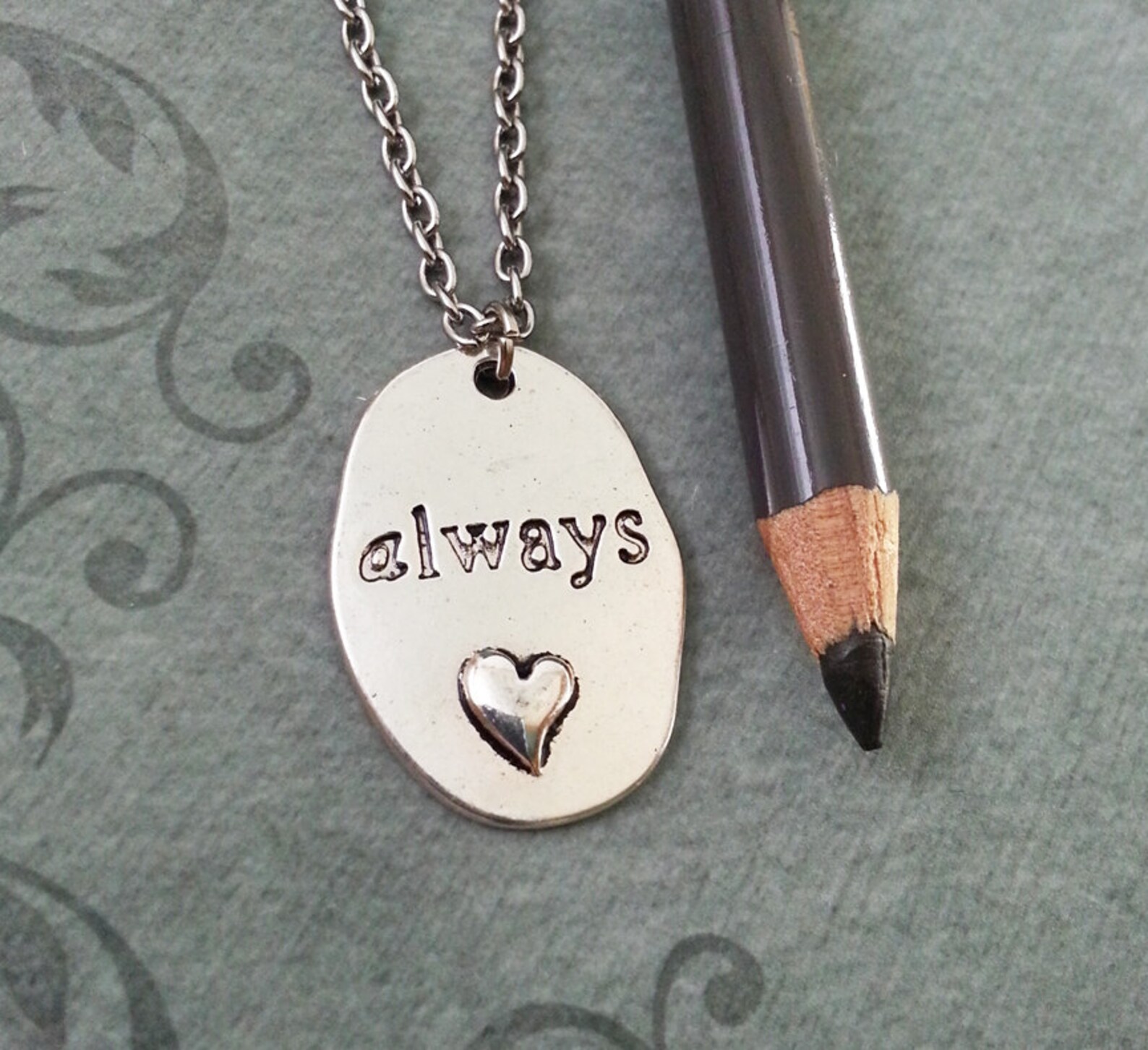 Always Necklace, Always Pendant Necklace, Anniversary Gift, Silver ...