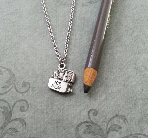 Cooler Necklace Picnic Necklace Icebox Necklace Ice Box Charm