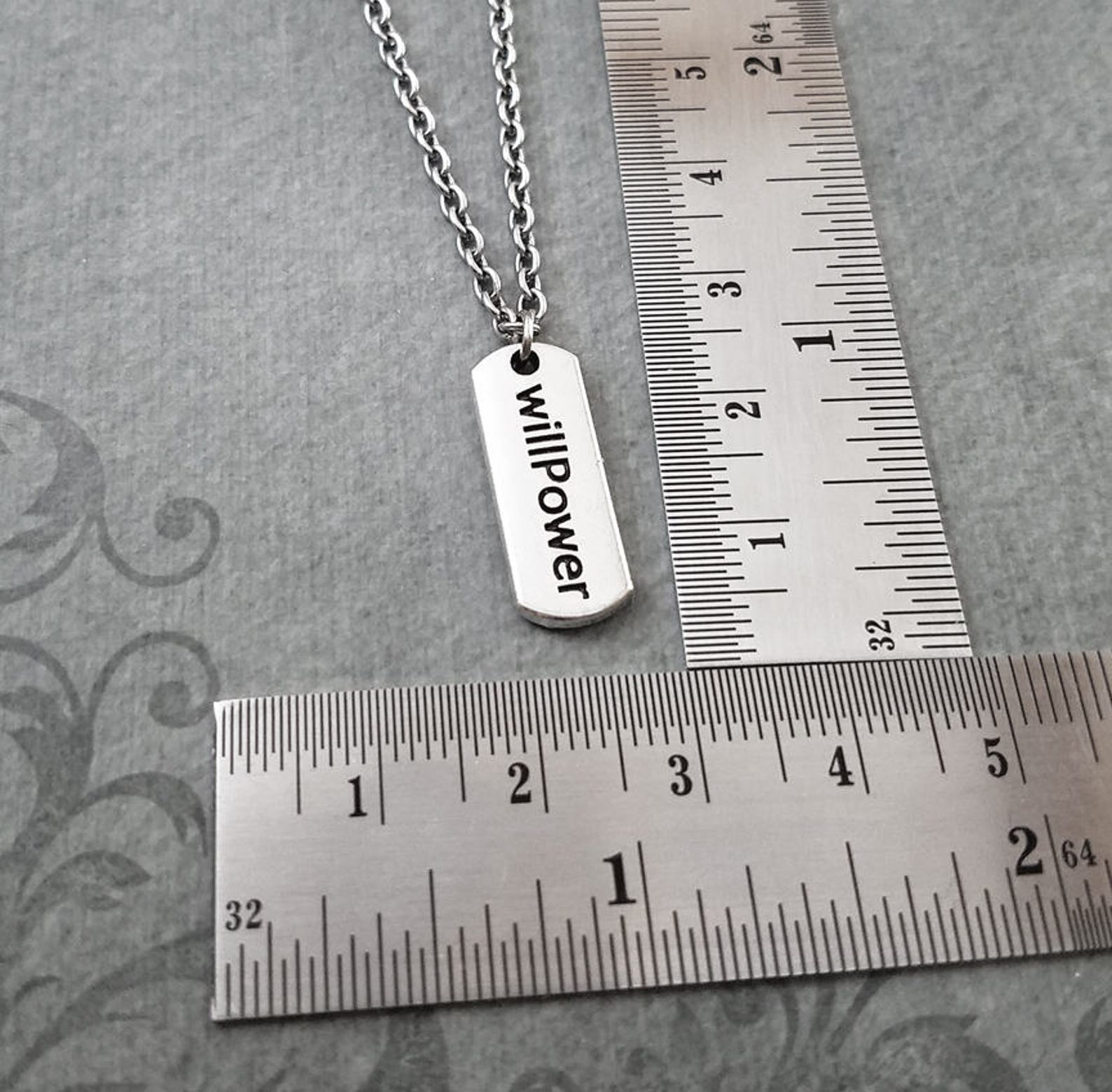 Willpower Necklace SMALL Charm Necklace Weight Loss Jewelry Etsy