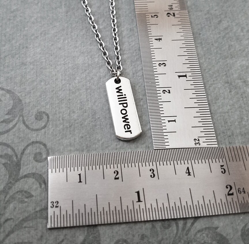 Willpower Necklace SMALL Charm Necklace Weight Loss Jewelry Etsy