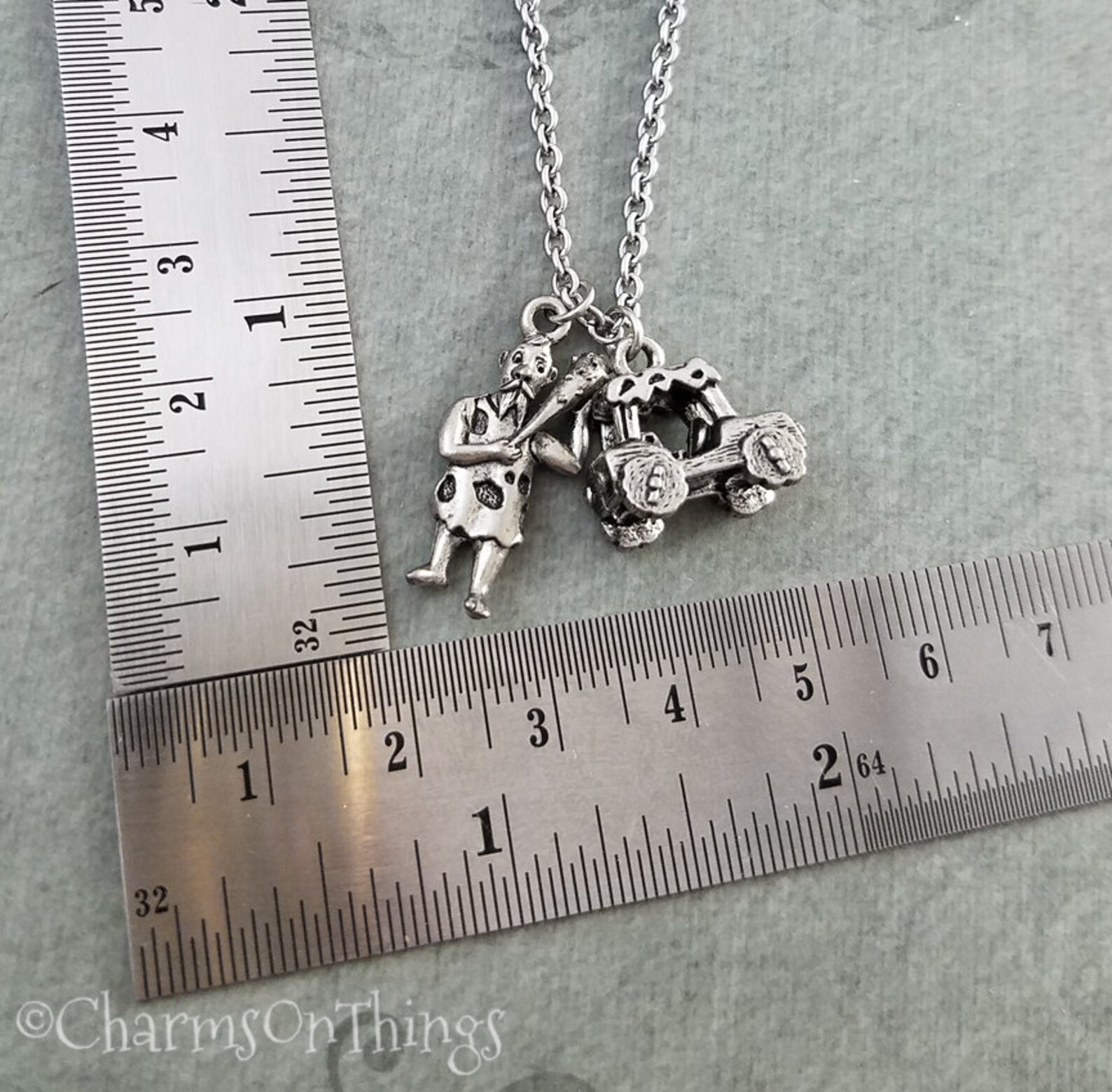 Caveman Necklace SMALL Caveman Charm Cave Man Necklace Husband Etsy