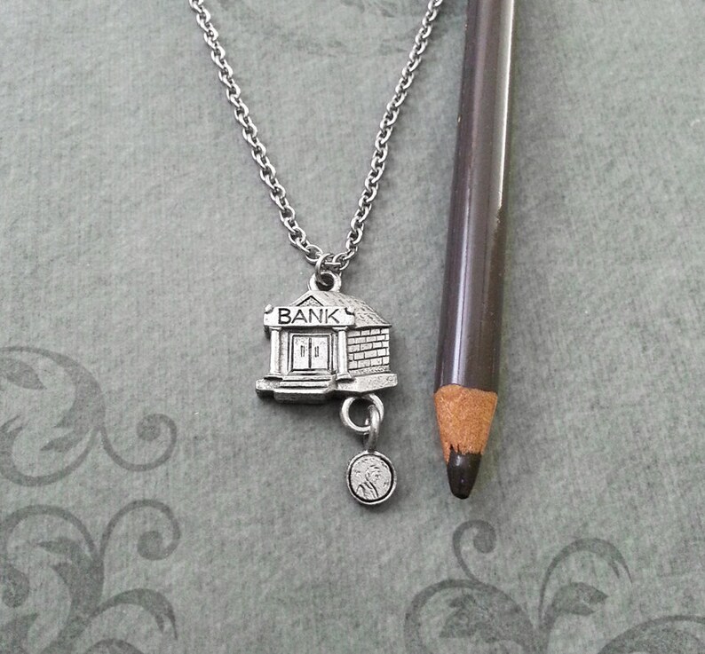 Bank Necklace SMALL Bank Jewelry Coin Necklace Banker Necklace Etsy