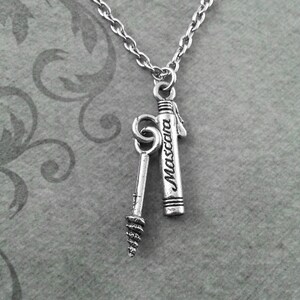 Mascara Necklace SMALL Silver Makeup Necklace Makeup Jewelry Makeup Gift Mother&#39;s Day Necklace Makeup Artist Gift Bridesmaid Necklace
