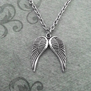 Angel Wings Necklace SMALL Angel Jewelry Wing Pendant Necklace Angel Necklace Memorial Gift Condolence Gift Sympathy Gift Memorial Necklace