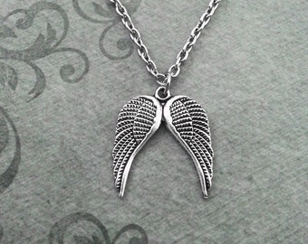 Angel Wings Necklace SMALL Angel Jewelry Wing Pendant Necklace Angel Necklace Memorial Gift Condolence Gift Sympathy Gift Memorial Necklace
