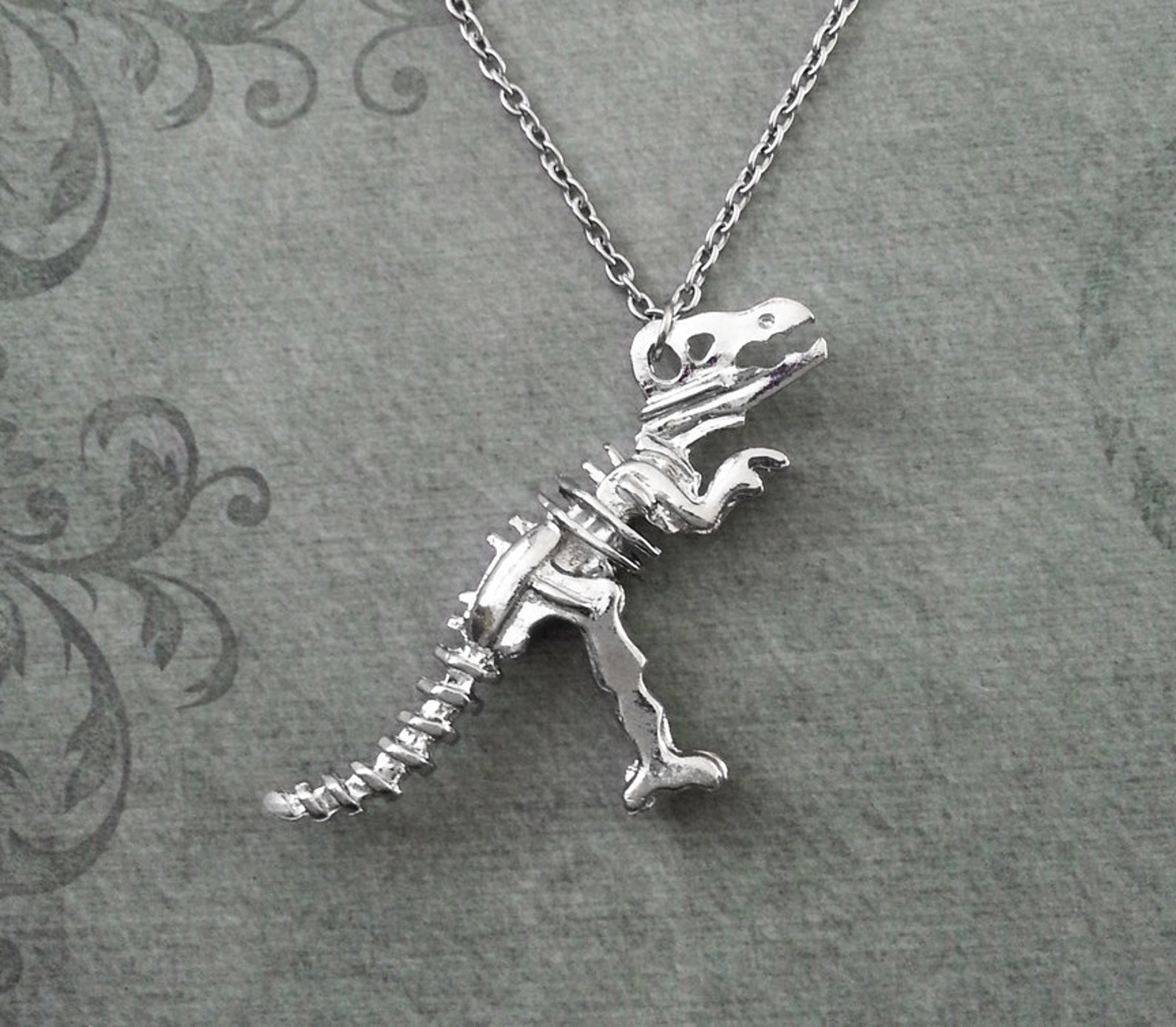Dinosaur Necklace LARGE Dinosaur Jewelry TRex Necklace TRex Etsy