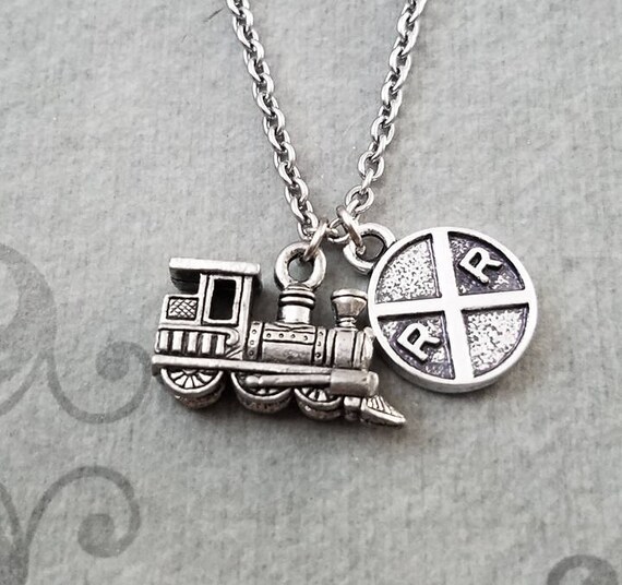 Train Necklace SMALL Train Charm Necklace Train Jewelry Etsy