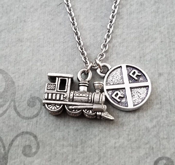 Train Necklace SMALL Train Charm Necklace Train Jewelry Etsy