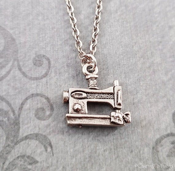 Sewing Machine Necklace Sewing Necklace Sewing Gift Sewing Etsy