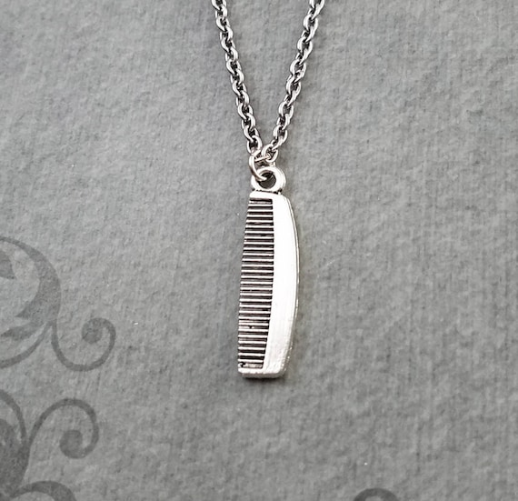 Comb Necklace SMALL Hair Comb Jewelry Hair Dresser Gift Beauty School Stylist Necklace Pendant Necklace Cosmetologist Gift Barber Necklace Etsy UK