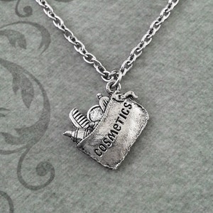 Cosmetics Bag Necklace SMALL Makeup Bag Necklace Makeup Jewelry Makeup Necklace Mother&#39;s Day Necklace Girlfriend Necklace Makeup Artist Gift