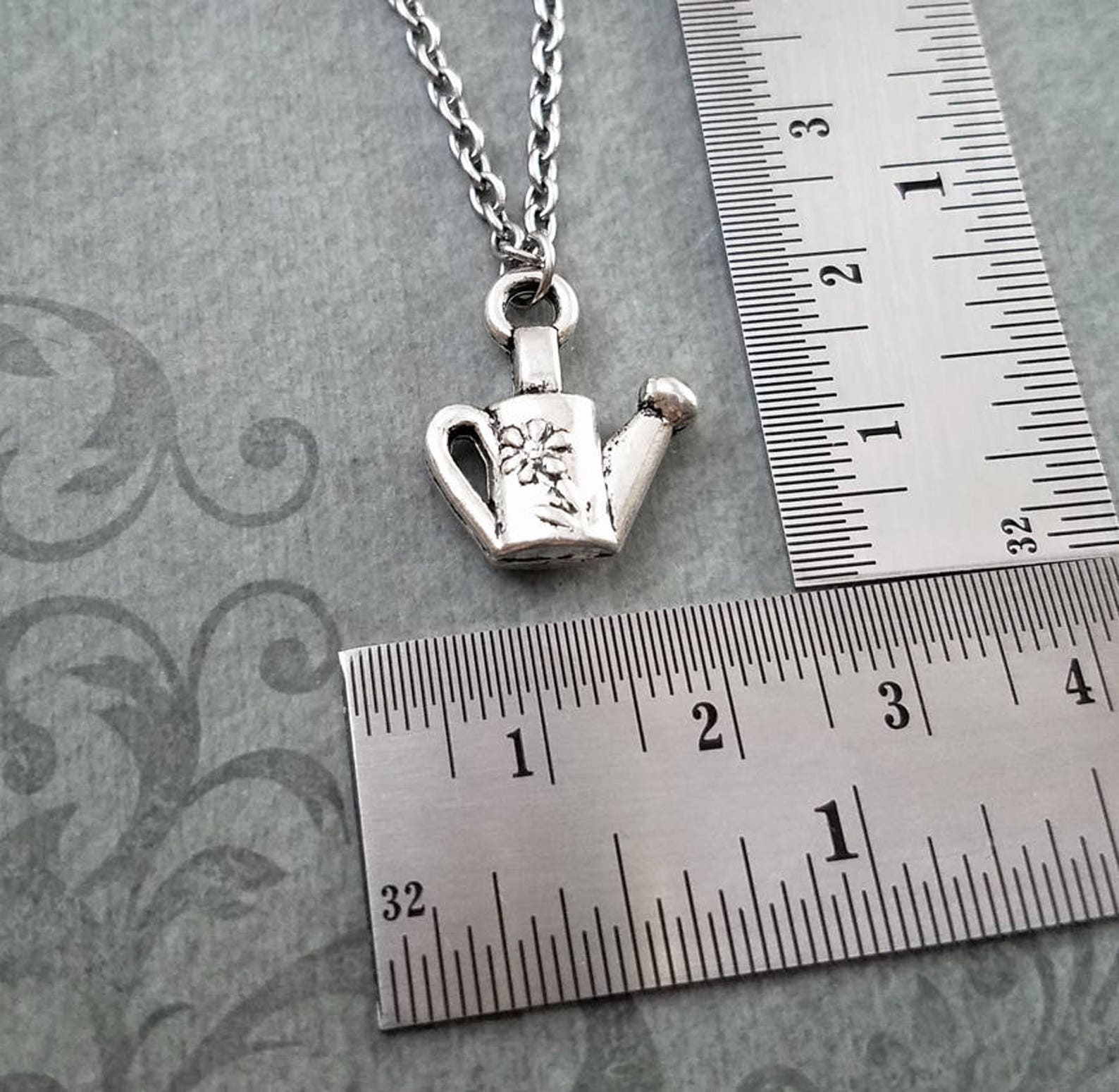 Watering Can Necklace SMALL Flower Water Can Gardening Tool Etsy