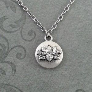 Lotus Necklace SMALL Lotus Flower Necklace Yoga Necklace Meditation Gift Yoga Teacher Gift Buddhist Necklace Buddhist Jewelry Lotus Pendant