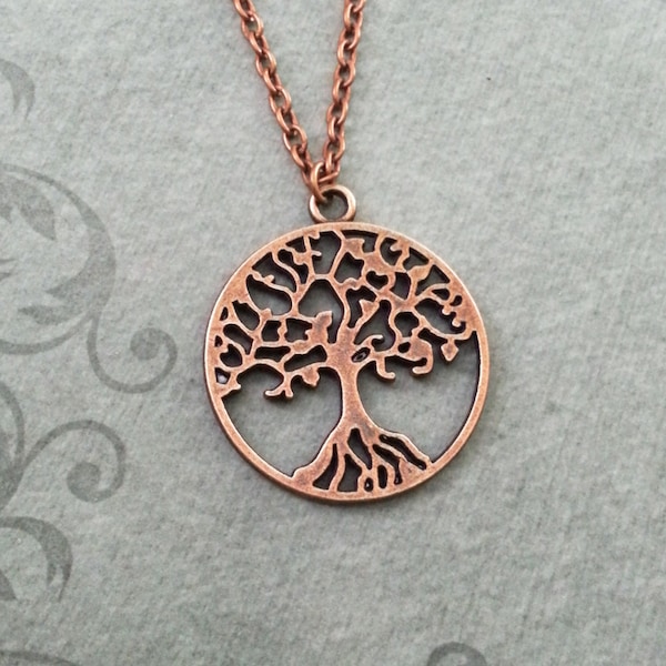 Tree Necklace Tree Jewelry Willow Necklace Copper Tree of Life Gift Bridesmaid Necklace Necklace Pendant Necklace Tree of Life Necklace