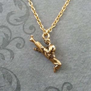Karate Necklace, SMALL Karate Jewelry, Karate Gift, Karate Teacher Necklace, Martial Arts Necklace, Black Belt Gift, Gold Pendant Necklace