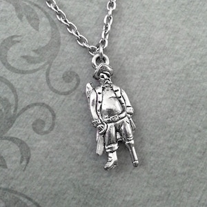 Pirate Necklace, SMALL Pirate Pendant Necklace, Pirate Jewelry, Pirate Gift, Bridesmaid Necklace, Pirate Charm Necklace, Silver Necklace