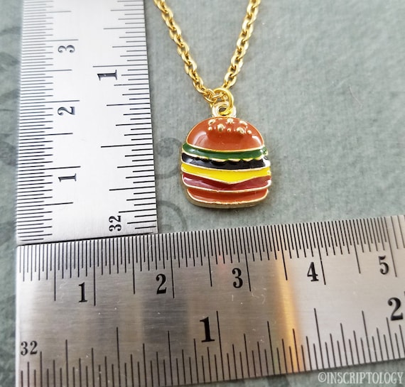 Hamburger Necklace Burger Necklace Cheeseburger Necklace Burger