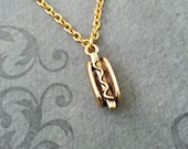 Hotdog Necklace VERY SMALL Hot Dog Necklace Hotdog Jewelry