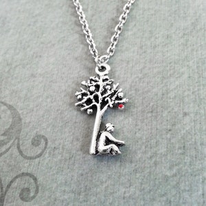 Apple Tree Necklace SMALL Newton's Apple Tree Jewelry Isaac Newton Necklace Newton Gift Physics Gift Science Jewelry Gravity Gift Science image 1