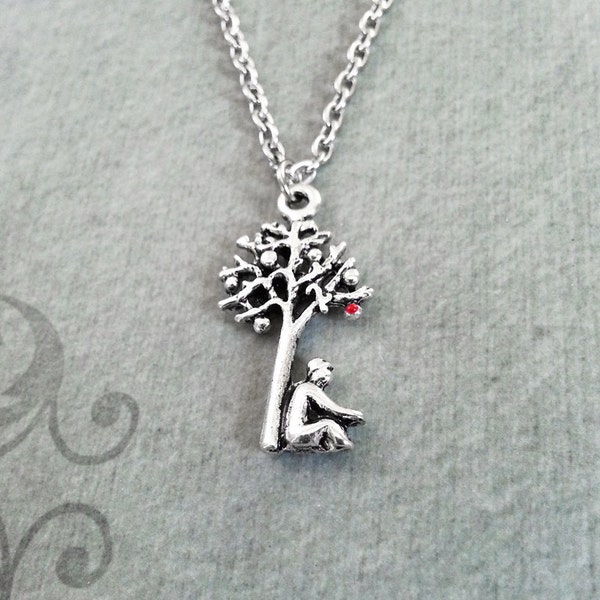 Apple Tree Necklace SMALL Newton's Apple Tree Jewelry Isaac Newton Necklace Newton Gift Physics Gift Science Jewelry Gravity Gift Science