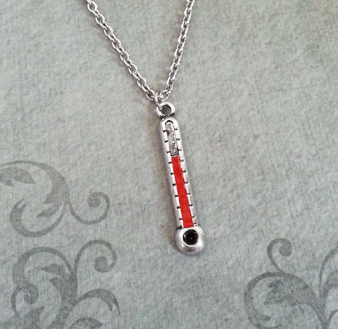 Thermometer Necklace SMALL Thermometer Jewelry Temperature Necklace