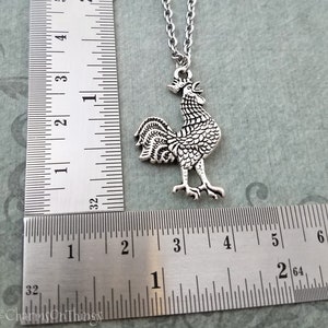 Rooster Necklace Rooster Jewelry Rooster Charm Necklace Farm Animal Jewelry Rooster Pendant Necklace Bridesmaid Necklace Animal Necklace image 2