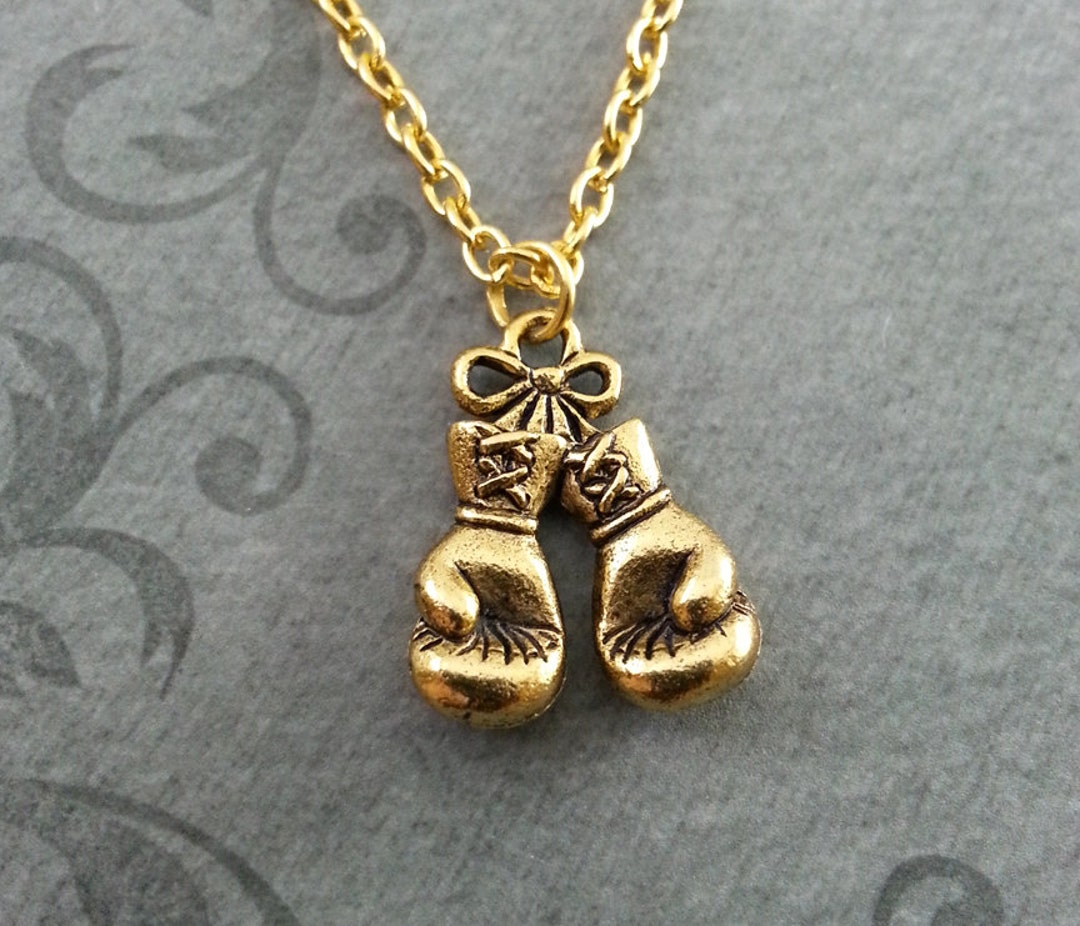 Boxing Gloves Necklace, SMALL Boxing Necklace, Boxing Gift, Boxing Jewelry, Boxer Necklace