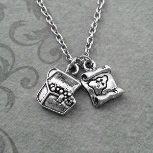 Treasure Map Necklace VERY SMALL Treasure Chest Necklace Pirate Jewelry Pirate Necklace Treasure Necklace Video Game Gift Gamer Necklace
