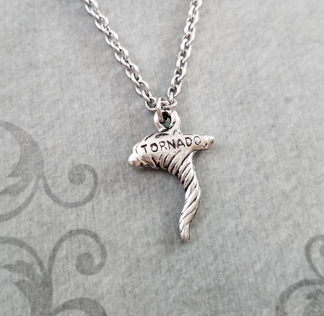 Tornado Necklace SMALL Tornado Charm Necklace Tornado Pendant Etsy