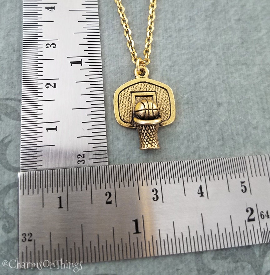 Basketball Necklace Basketball Hoop Necklace Basketball Etsy