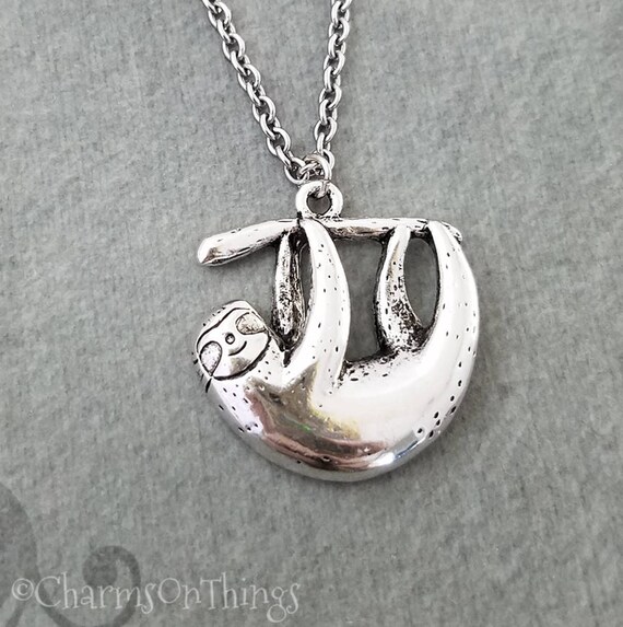 Sloth Necklace Sloth Charm Necklace 
