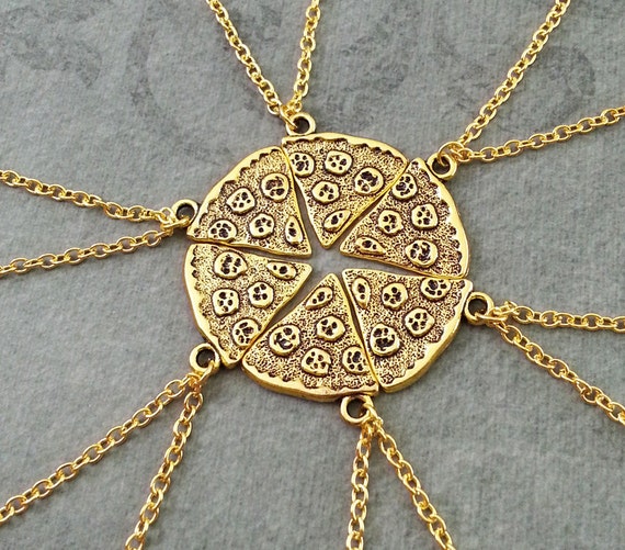Pizza Kette Pepperoni Pizza Schmuck Gold Pizza Charm Halskette Etsy