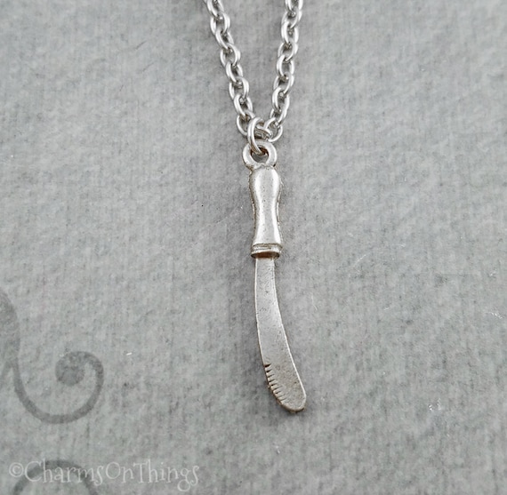 Knife Necklace SMALL Butter Knife Pendant Necklace Food Etsy