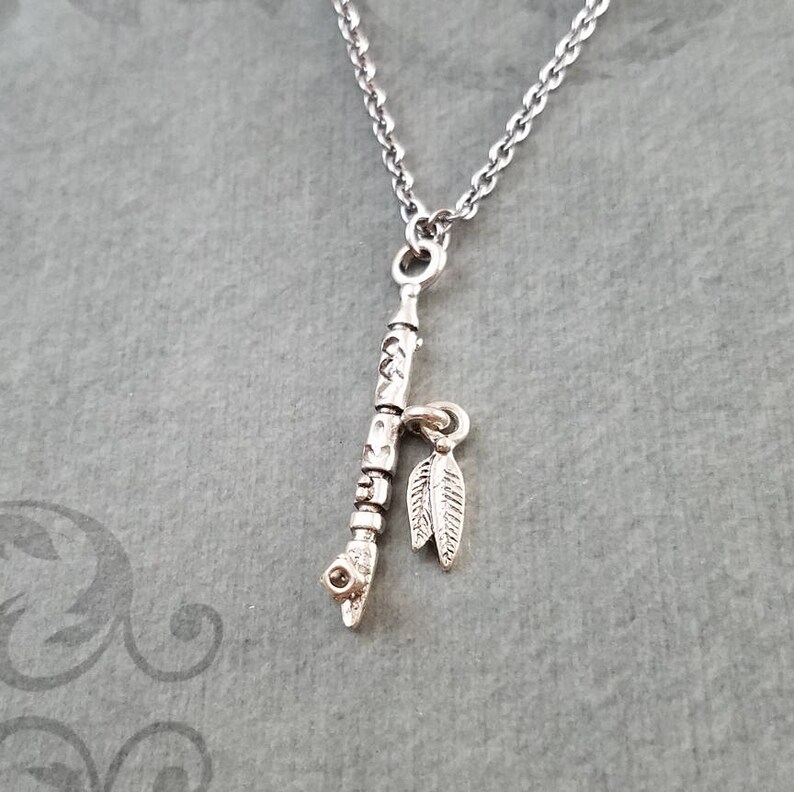 Peace Pipe Necklace SMALL Ceremonial Pipe Necklace Tobacco Etsy