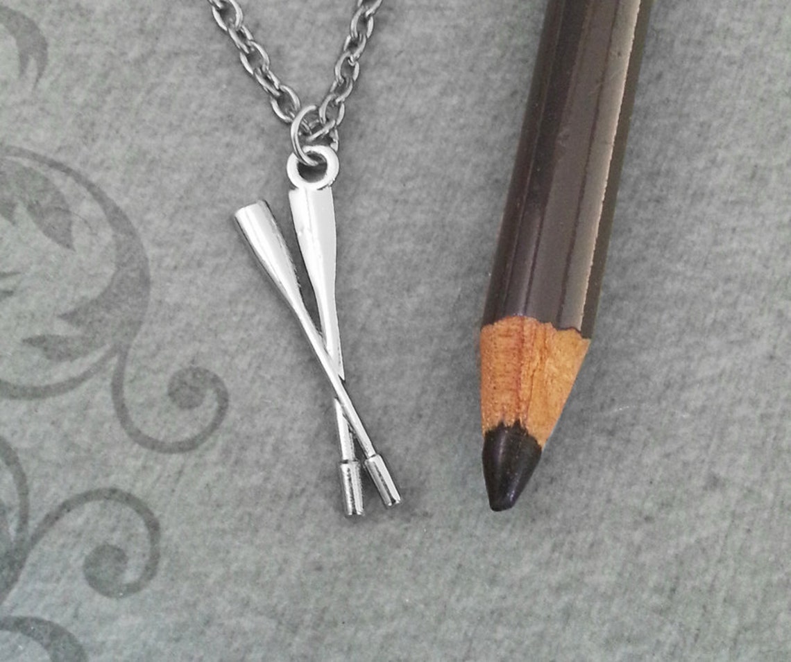 Oars Necklace SMALL Silver Oar Necklace Oar Jewelry Rowing Etsy